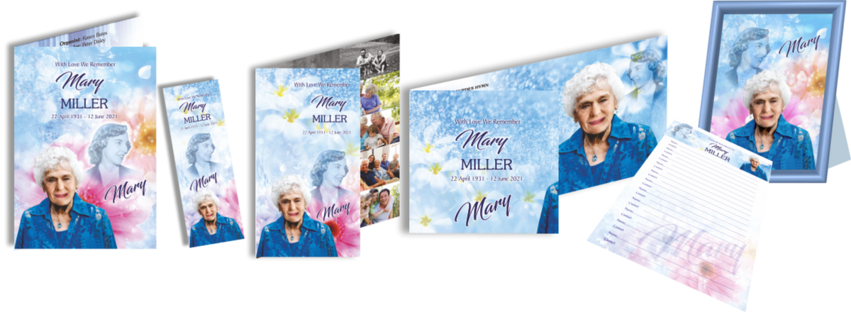 AVDP funeral service printing samples